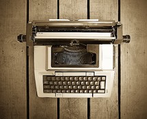 a vintage typewriter 