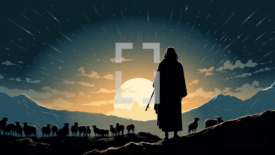 Jesus leading the way to light 