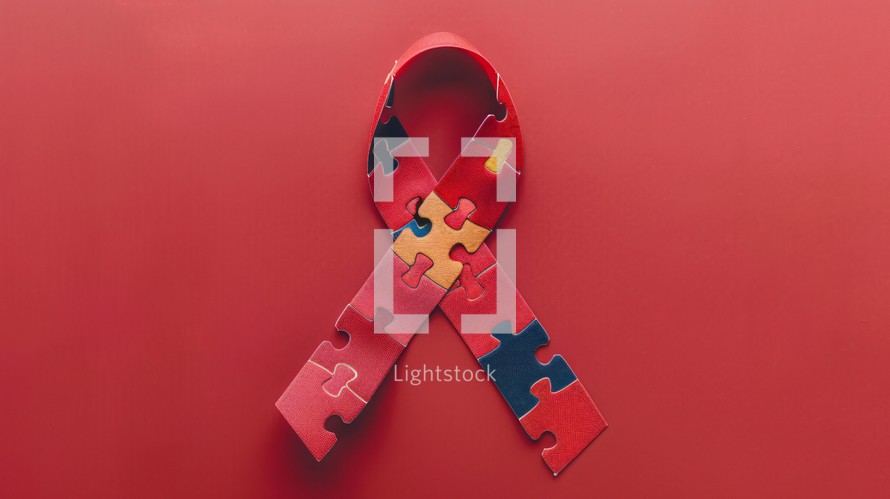 The Red Ribbon For World Autism Awareness Day 