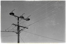 photograph of an electrical pole 