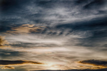 abstract sky at sunset 