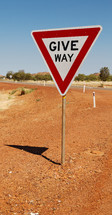 Give way sign in Australia 