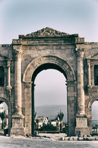 arch at the site of ancient ruins 