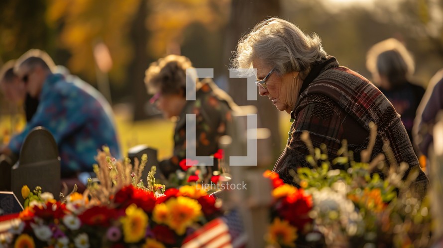 Seniors Praying On Memorial Day