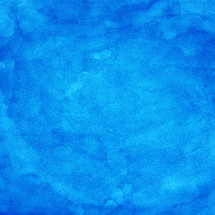 Blue watercolor background with texture watercolour paint and paper. The abstract empty aquarelle surface of square format with effect of grungefor your text or collage. Blank design template is drawn in handmade technique. Use it in for your design projects.
