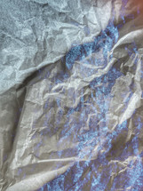 crumpled gray and blue paper texture background