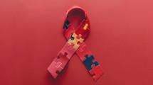 The Red Ribbon For World Autism Awareness Day 