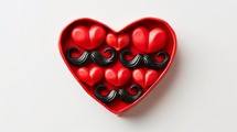 Father's Day Heart With Fake Moustaches 