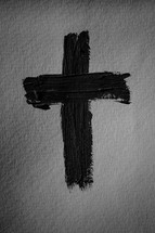 Minimal black texture background christianity cross