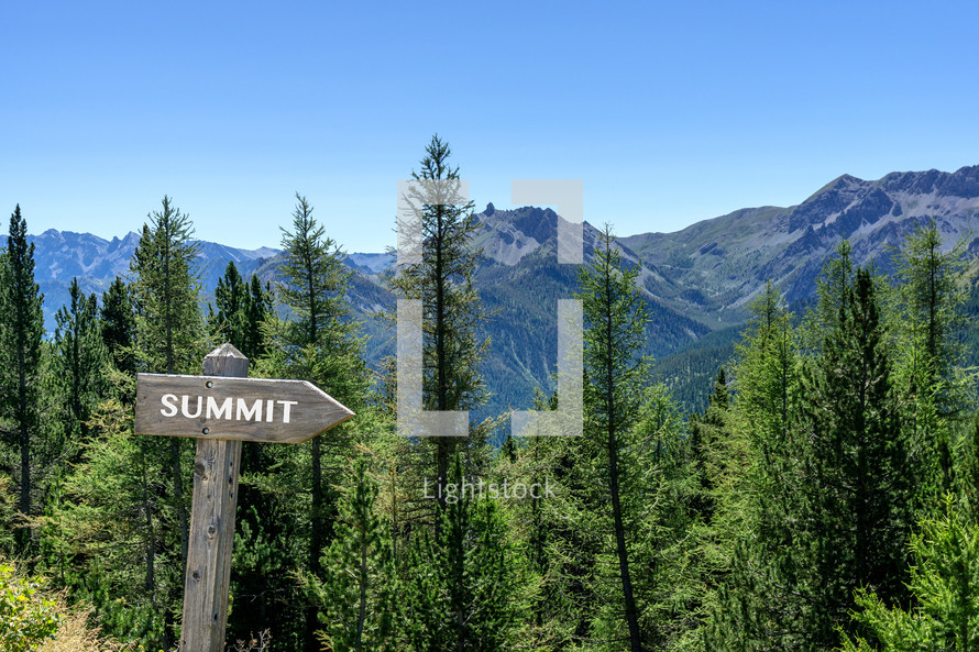 mountain summit sign 