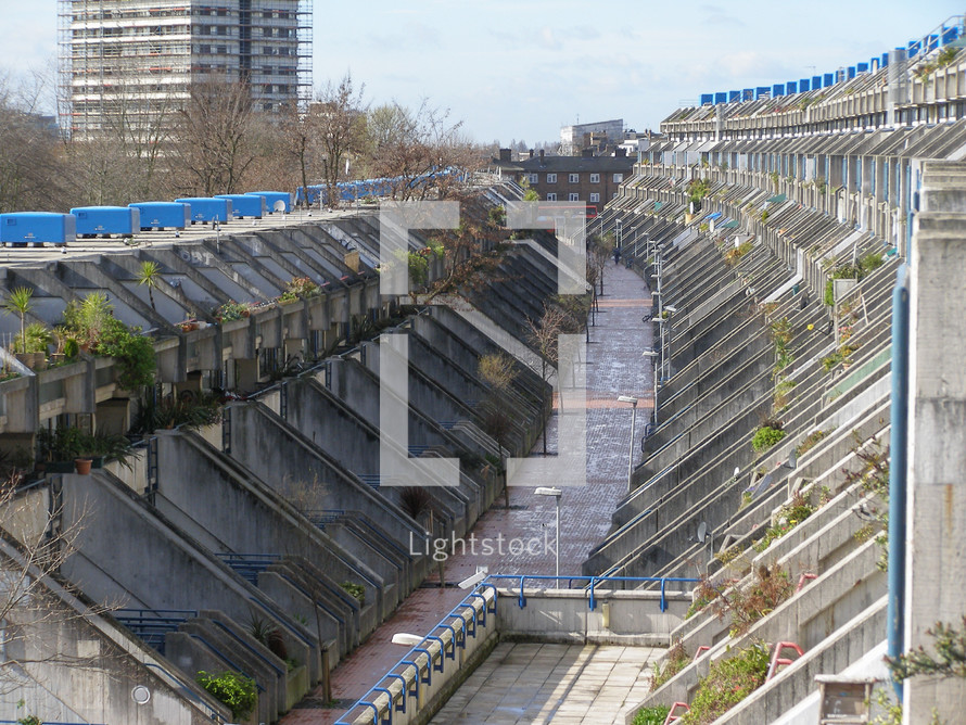 LONDON, UK - MARCH 07, 2008: The Alexandra Road estate designed in 1968 by Neave Brown