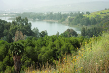 overlooking the sea of Galilee