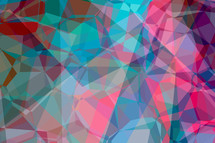 turquoise, pink, red geometric composition - graphic design background