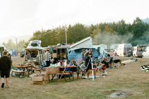 crowded campground 