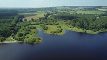 Aerial View of Pan Along Blessington Greenway, County Wicklow, Ireland