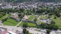 Aerial panoramic view of Kastel Fortress in Banja Luka, Bosnia