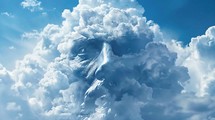 God's face in the clouds