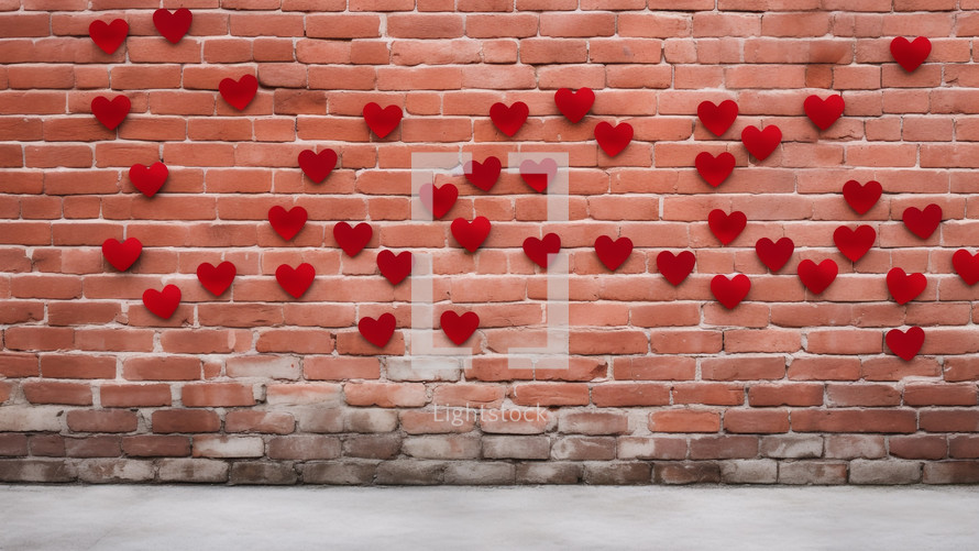 The wall of love full of hearts 