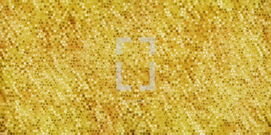  tiny squares mosaic in golden tan with rust and olive green abstract background