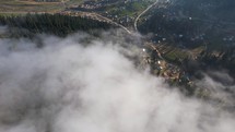 Clouds above the mountain village