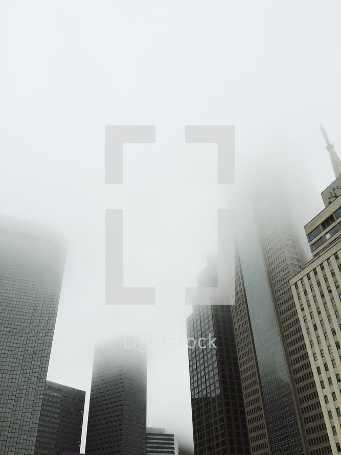 fog over a city 
