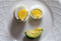 hard boiled eggs and avocado 