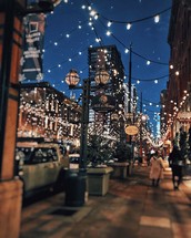 downtown Christmas light display 