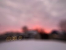 out of focus image at sunset 