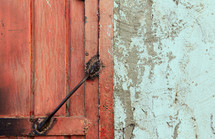 rusty door latch 