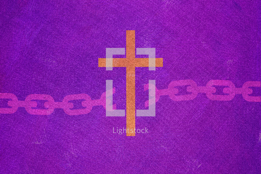 cross and broken chain 
