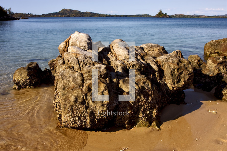 Rocks on a shore in Nosy Be 