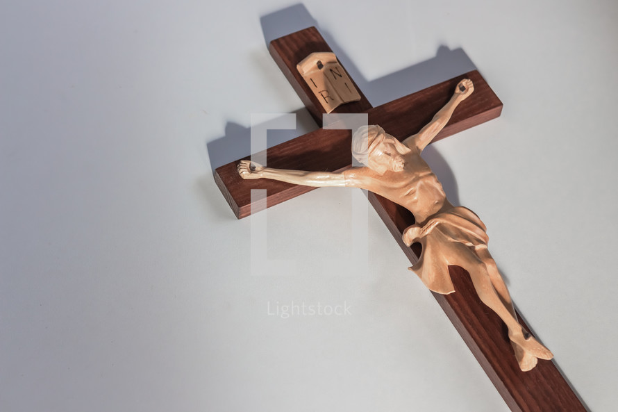 crucifix on a white background 