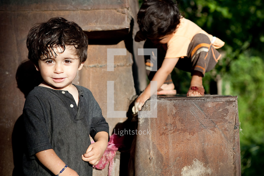 Kurdish, Kurd, Turk, Turkish village kid, children playing