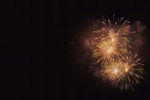 Fireworks on Dark Background