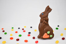 Chocolate Easter Bunny with Jelly Beans
