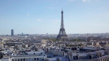 Aerial cinematic drone Paris France Eiffel Tower 