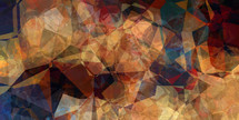 warm blue orange brown polygon abstract