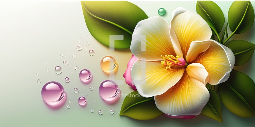 Realistic Illustration of Alamanda Flower Blooming