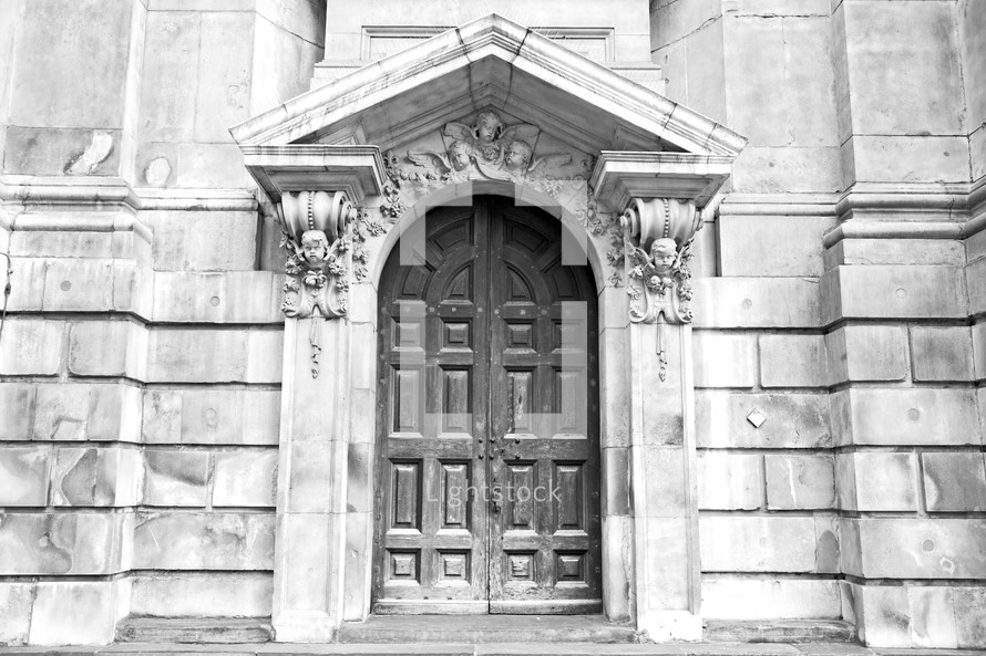 entrance to St Paul's Cathedral London England 