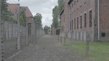 Fence of a Nazi Concentration Camp in Poland. Cinestyle color profile