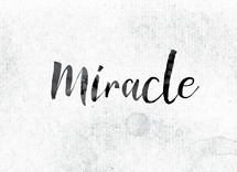 word miracle on white background 