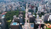 Aerial Shot from Avenida Paulista - Sao Paulo - Brazil

