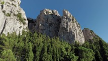 Dolomite rocks stand out among the trees