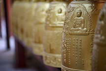 Buddha praying bells