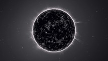 3D animation of a dark dwarf, a dying star in outer space.	