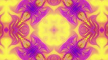 Bright purple and yellow Kaleidoscope abstract effect, Seamless Loop	