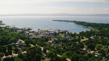 Aerial cinematic drone of Michigan 