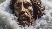 Jesus Statue In The Water 
