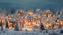 Christmas decorated mini houses 