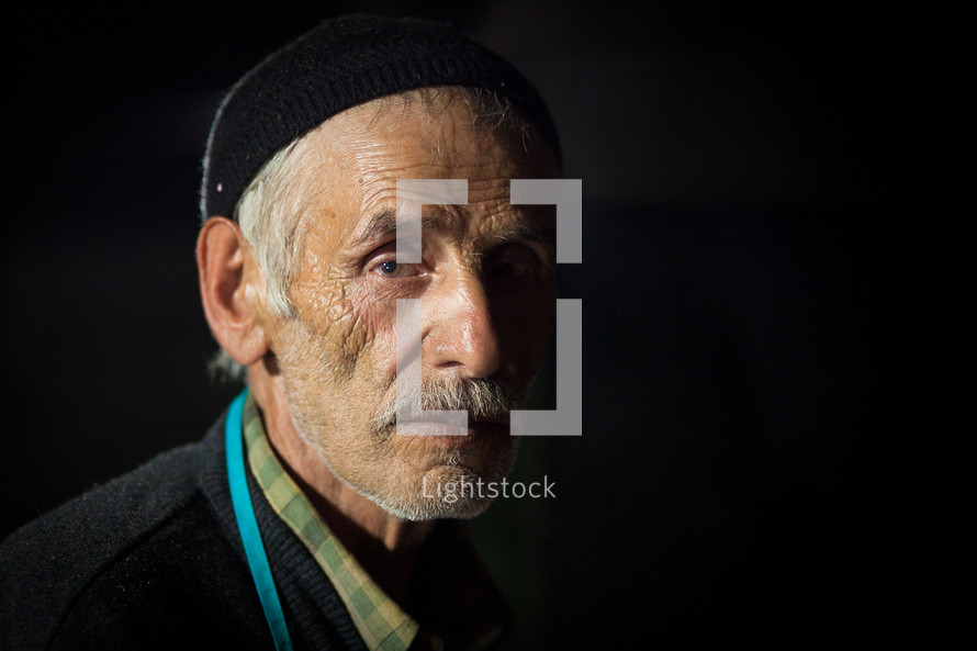 Elderly muslim man